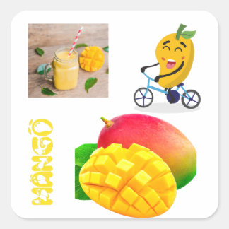 Många Mango Sticker Pack Fyrkantigt Klistermärke