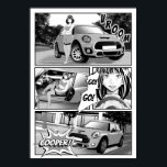 Manga Mini Cooper Poster<br><div class="desc">Original Manga Mini Cooper Poster Cooperwerks innehåller originalet av fläkt tillverkad Mini Cooper art</div>