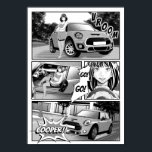 Manga Mini Cooper Poster<br><div class="desc">Original Manga Mini Cooper Poster Cooperwerks innehåller originalet av fläkt tillverkad Mini Cooper art</div>