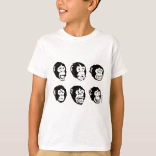 Många Moods av den Herr schimpansen T Shirt
