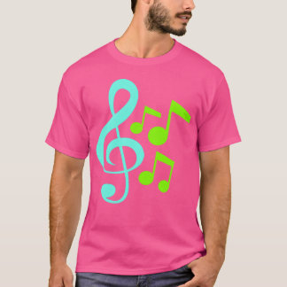 Många Musik noter Clef Musical Ljud Kärlek-familje T Shirt