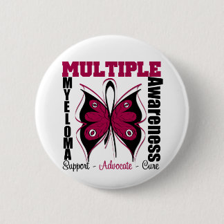 Många Myeloma Awareness Butterfly Knapp