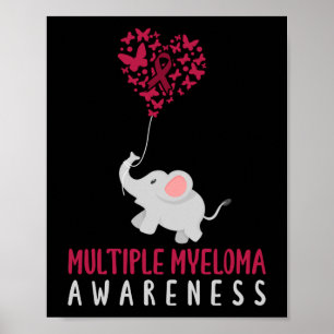 Många Myeloma Awareness Elephant Poster