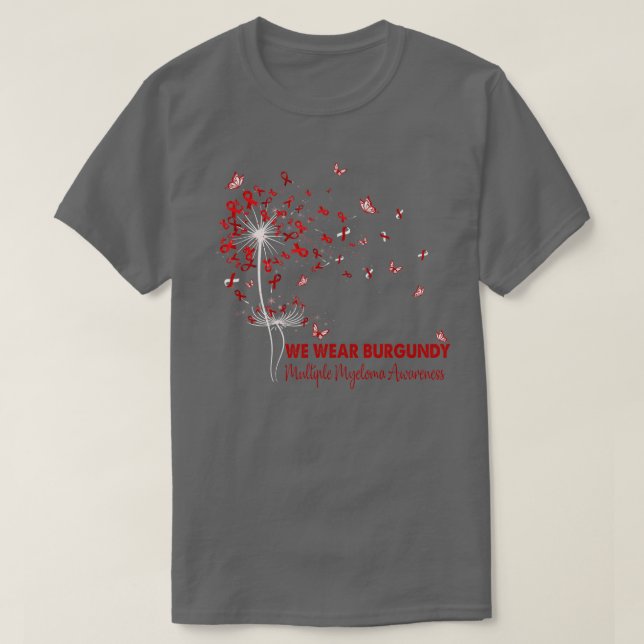 Många Myeloma Awareness Faith Hope Kärlek Dandeli T Shirt (Design framsida)