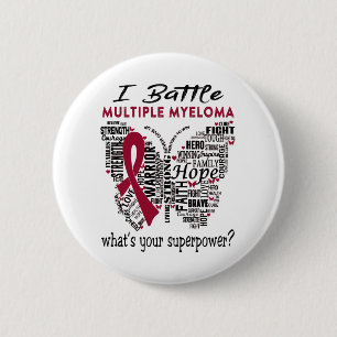 Många Myeloma Awareness Month Ribbon Gifts Knapp
