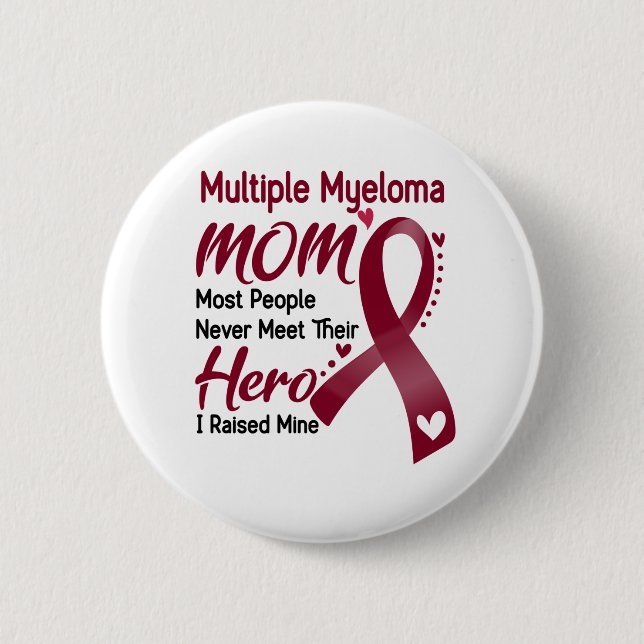 Många Myeloma Awareness Month Ribbon Gifts Knapp (Framsida)