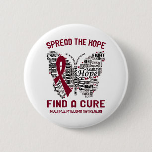 Många Myeloma Awareness Month Ribbon Gifts Knapp