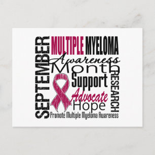 Många Myeloma AWARENESS Month TRIBUTE Vykort