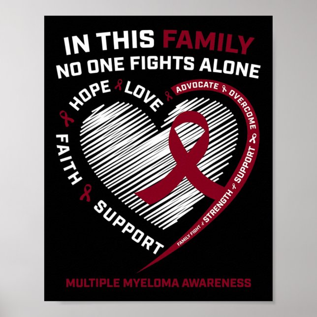 Många Myeloma Awareness Products Sister Pappa Blo Poster (Framsidan)