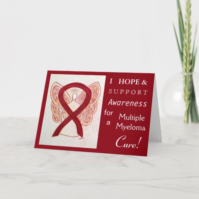 Många Myeloma Awareness Ribbon Greeting Card Helgkort (Framsida)