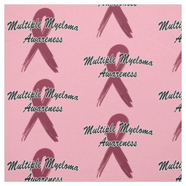 Många Myeloma Awareness Ribbon Hope Tyg (Provkarta)