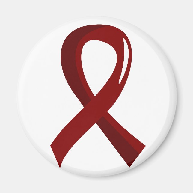 Många Myeloma Burgundy Ribbon 3 Magnet (Framsidan)