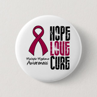 Många Myeloma Cancer Hope Kärlek Cure Ribbon Knapp