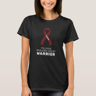 Många Myeloma Cancer Ribbon Black T-Shirt
