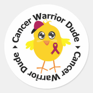 Många Myeloma Cancer Warrior Runt Klistermärke