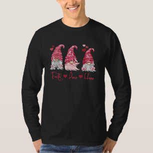 Många Myeloma Faith Hope Kärlek Burgundy Gnomes H T Shirt