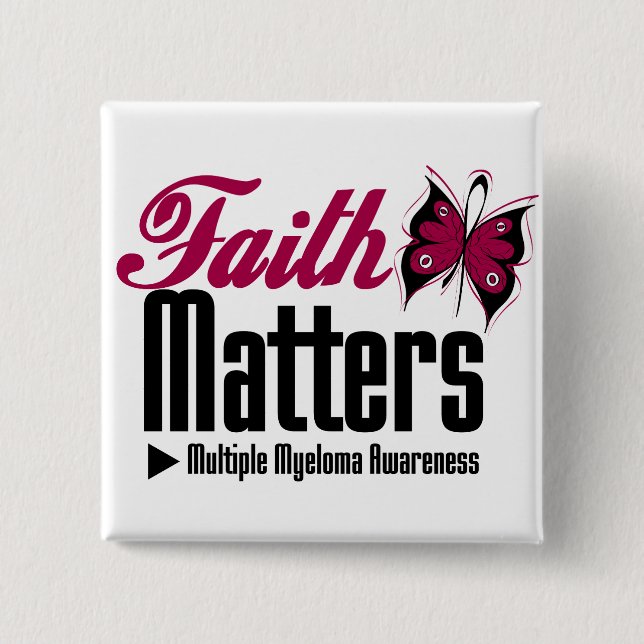 Många Myeloma FAITH MATTERS Knapp (Framsida)