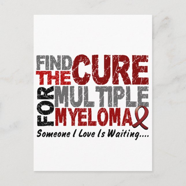 Många Myeloma HITTAR CURE 1 Vykort (Framsida)