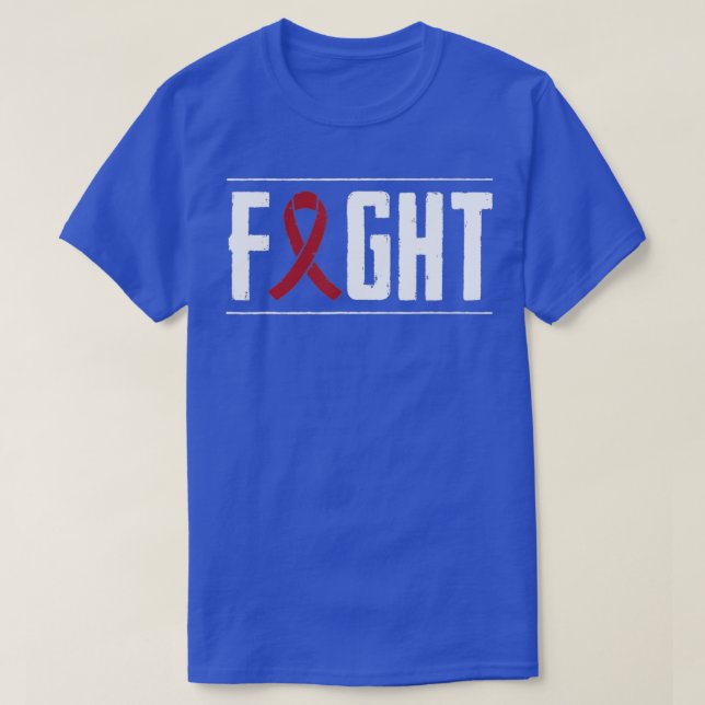Många Myeloma Kamp mot cancer Band 4 T Shirt (Design framsida)