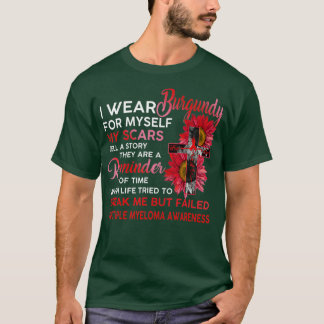 Många Myeloma Medvetenhet I Bära Burgundy for Mys T Shirt