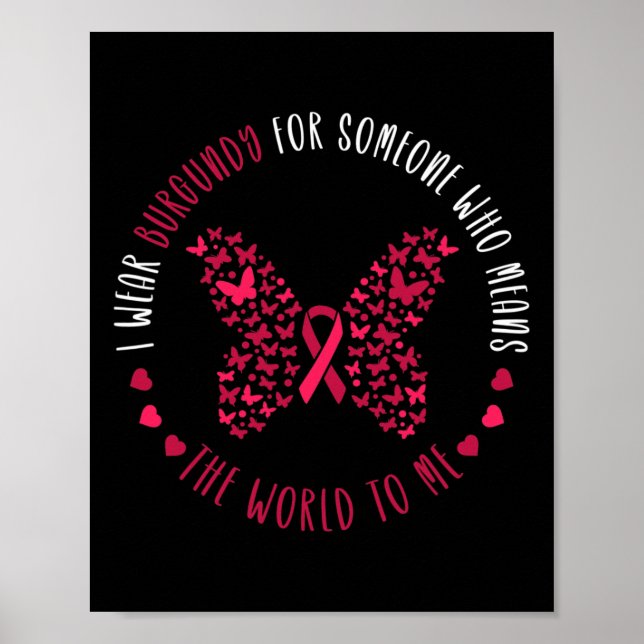 Många Myeloma Medvetenhet i Bära Burgundy för som Poster (Framsidan)