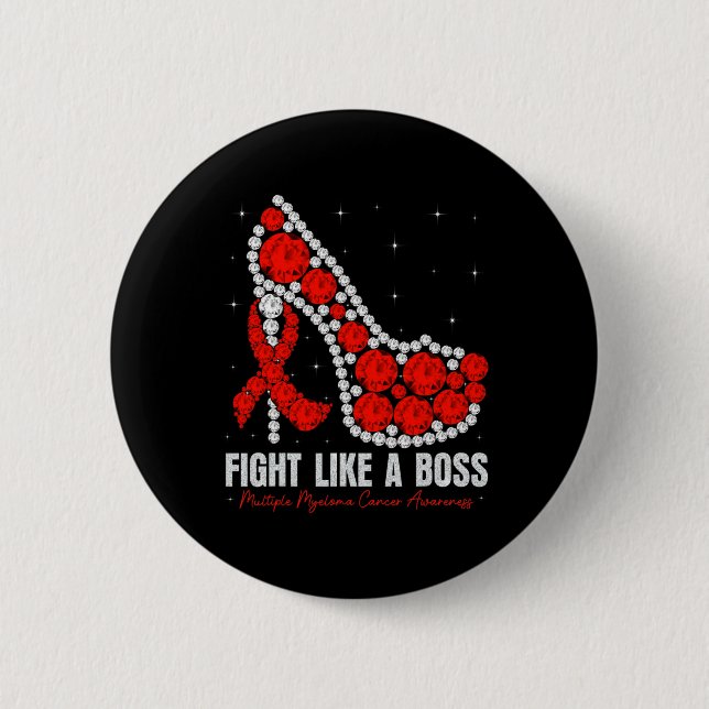 Många Myeloma Medvetenhet Kamp mot blodcancer som Knapp (Framsida)