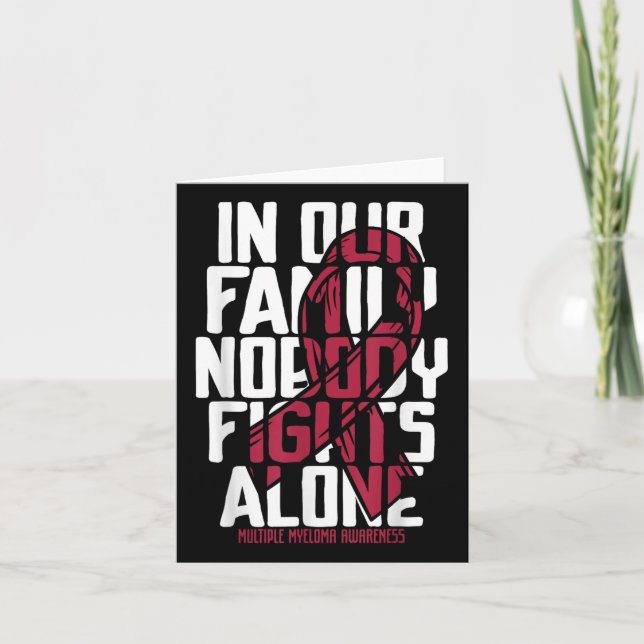 Många Myeloma Support Family Många Myeloma A Kort (Framsida)