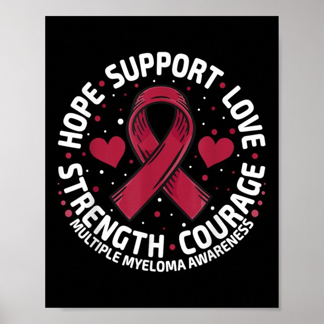 Många Myeloma Support Family Många Myeloma A Poster (Framsidan)