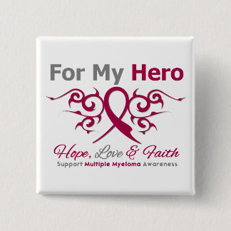 Många Myeloma Tribal Ribbon Hero Knapp