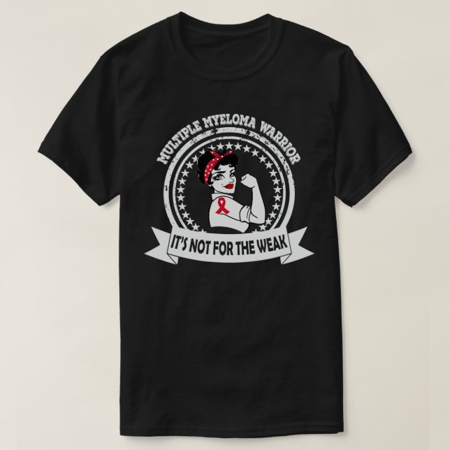 Många Myeloma Warrior MammaRibbon Awareness T Shirt (Design framsida)