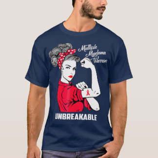 Många Myeloma Warrior Obrytbar medvetenhet T Shirt