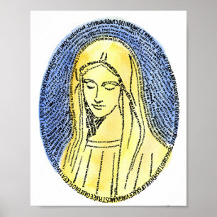 Många namn av den Mary affischen Poster