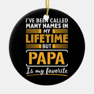 Många Namn Pappa är favoritpappa Pappa Julgransprydnad Keramik