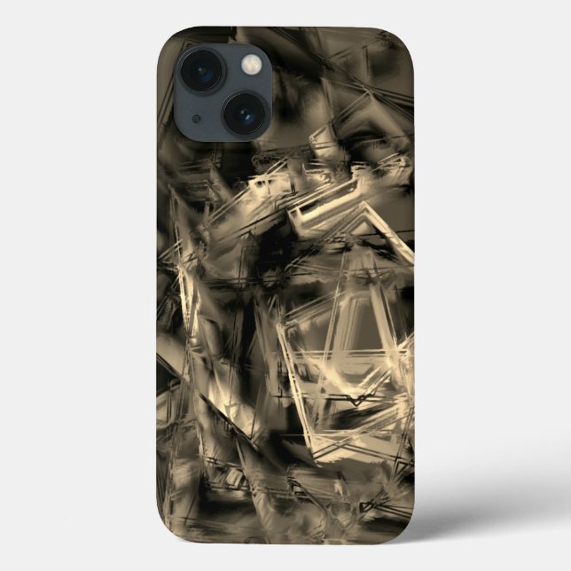 Många nedfläckader med vriden fyrkant med penseldr (Baksida)