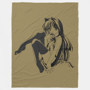Manga, Neko Catgirl Furry Kawaii Loli Fleecefilt