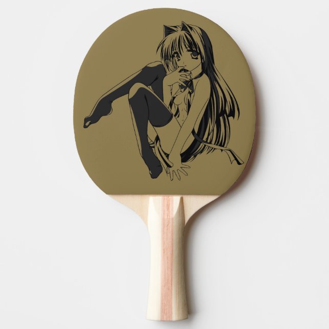 Manga, Neko Kattflicka Furry Kawaii Loli Pingisracket (Framsidan)
