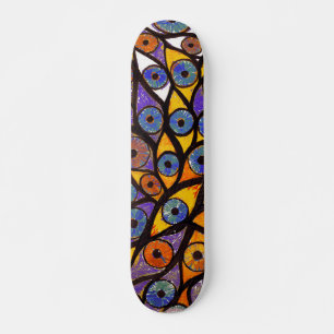 Många Öga Old School Skateboard Bräda 18 Cm