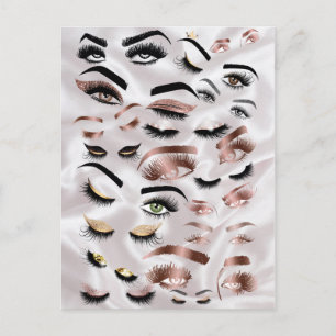 många ögon lash wink ögon makeup artist vykort