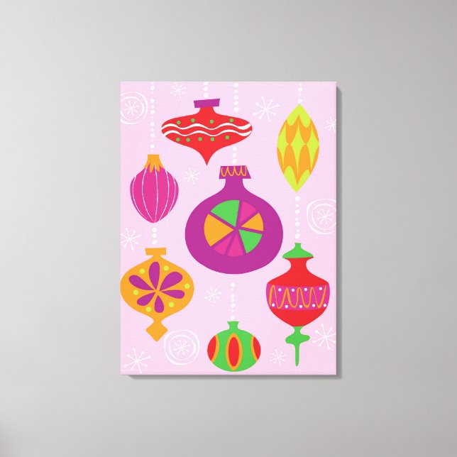 Många olika dekorationer under julen canvastryck (Framsida)