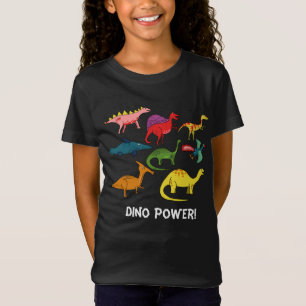 Många olika dinosaurier i Tecknad i alla Färg T-S T Shirt