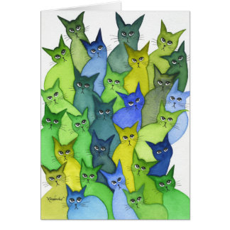 Många Oregon nyckfulla katter Hälsningskort