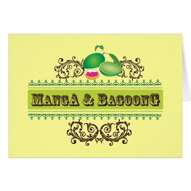 Manga på Bagoong Hälsningskort (Framsidan Horizontal)