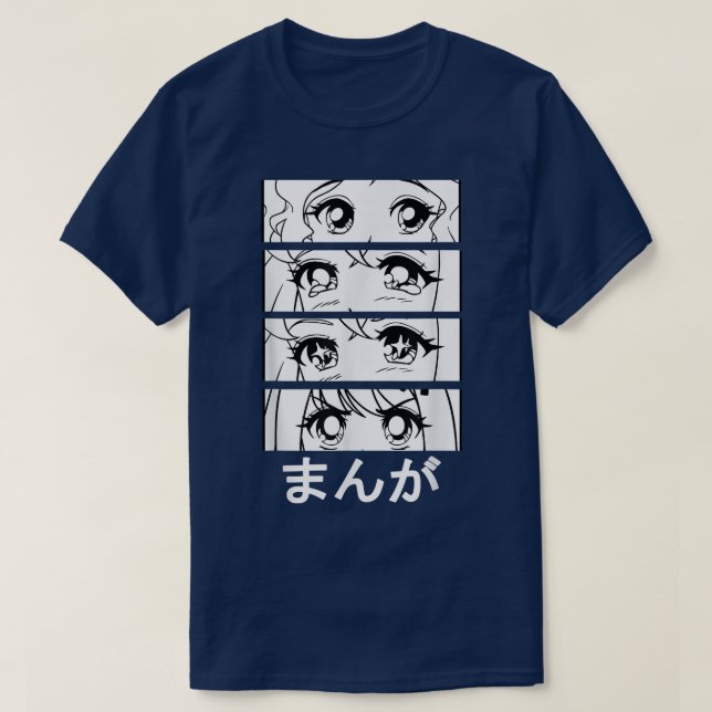 Manga på japanska, manga motif Japan, ansikte-seri T Shirt (Design framsida)