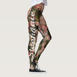 Många Pastel Flowers Chic Namn Mode Yoga Leggings
