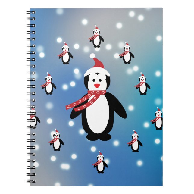 Många Penguins Anteckningsbok Med Spiral (Framsidan)