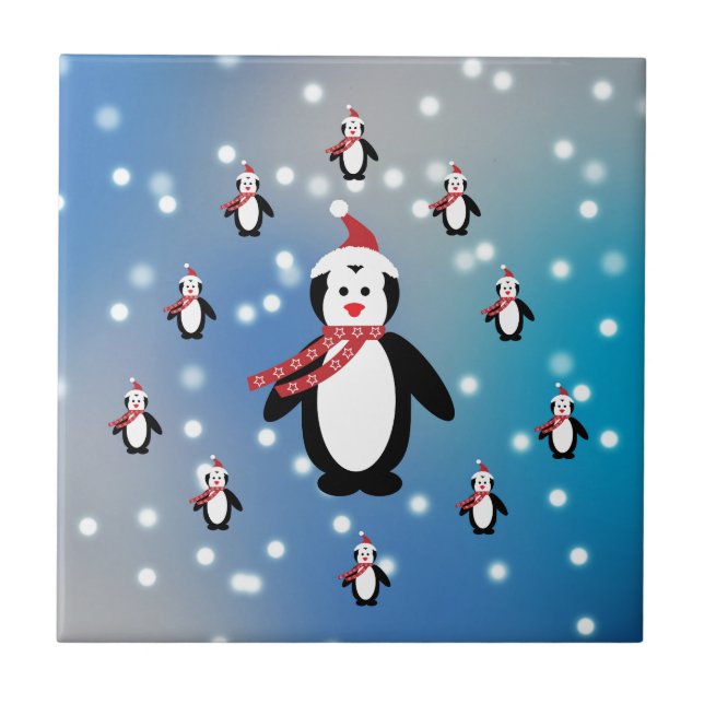 Många Penguins Kakelplatta (Framsidan)