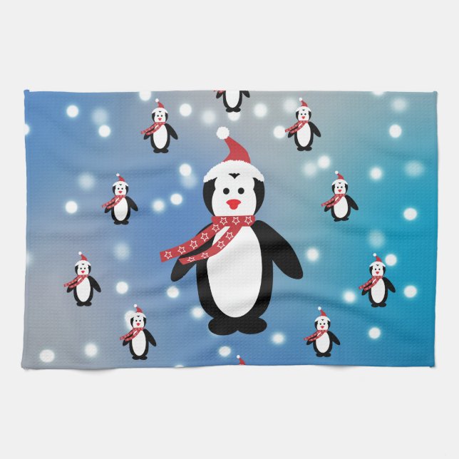 Många Penguins Kökshandduk (Horisontell)