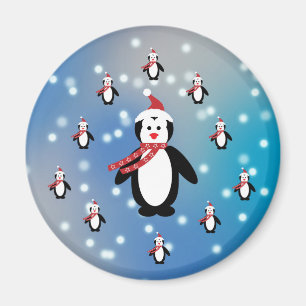 Många Penguins Magnet