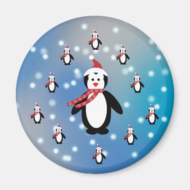 Många Penguins Magnet (Framsidan)