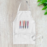 Många-pennor Förkläde<br><div class="desc">Många färgade pennor tillsammans. Den här designen ser ut att vara verkligen för dessa Apron</div>